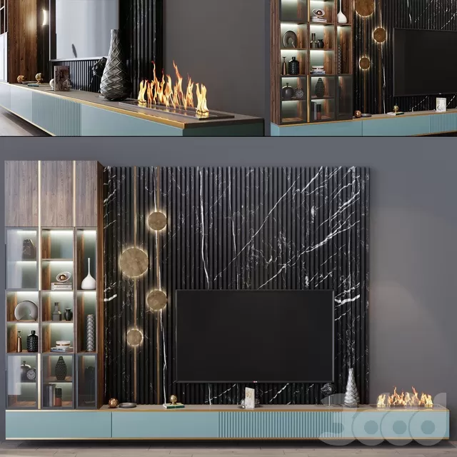 FURNITURE – TV WALL – 3D MODELS – FREE DOWNLOAD – 11924