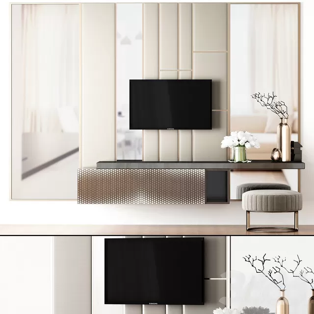 FURNITURE – TV WALL – 3D MODELS – FREE DOWNLOAD – 11928