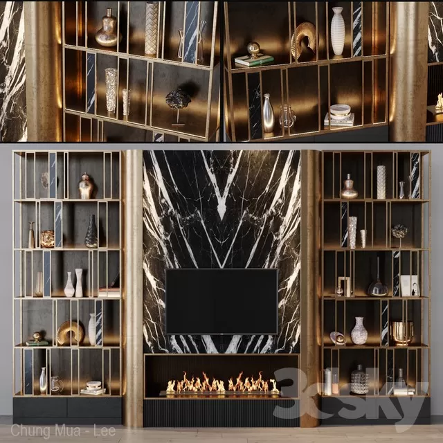 FURNITURE – TV WALL – 3D MODELS – FREE DOWNLOAD – 11930