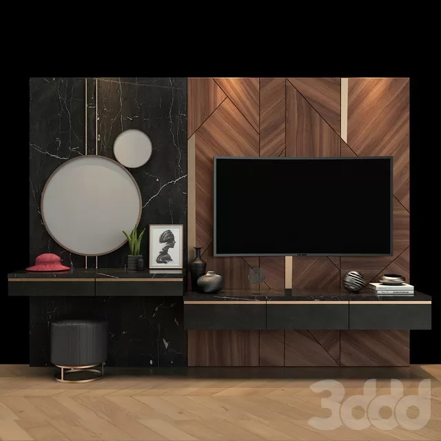 FURNITURE – TV WALL – 3D MODELS – FREE DOWNLOAD – 11934