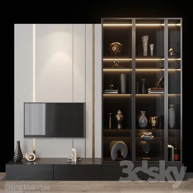 FURNITURE – TV WALL – 3D MODELS – FREE DOWNLOAD – 11936