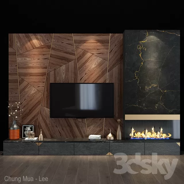 FURNITURE – TV WALL – 3D MODELS – FREE DOWNLOAD – 11938