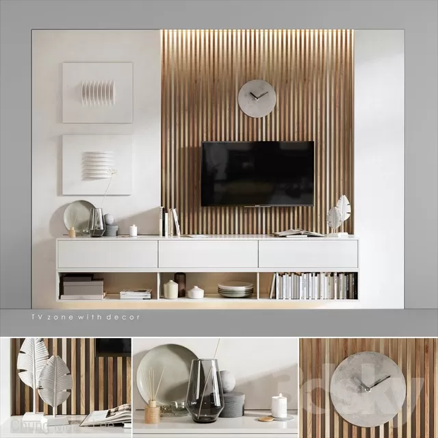 FURNITURE – TV WALL – 3D MODELS – FREE DOWNLOAD – 11939