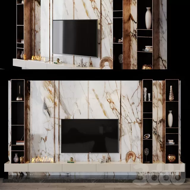 FURNITURE – TV WALL – 3D MODELS – FREE DOWNLOAD – 11941