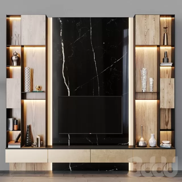 FURNITURE – TV WALL – 3D MODELS – FREE DOWNLOAD – 11942