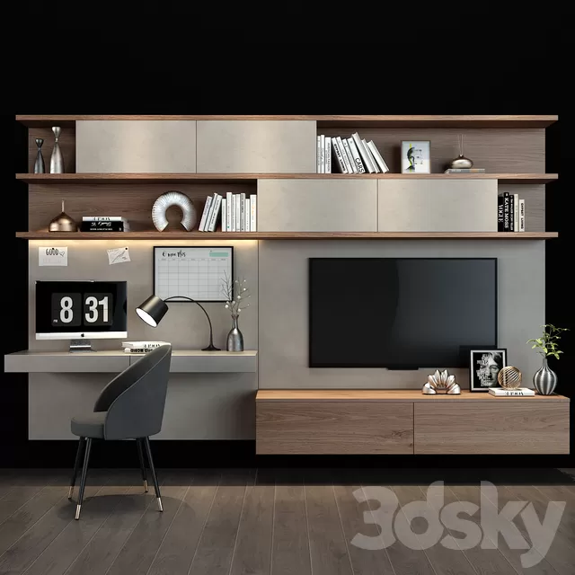 FURNITURE – TV WALL – 3D MODELS – FREE DOWNLOAD – 11949