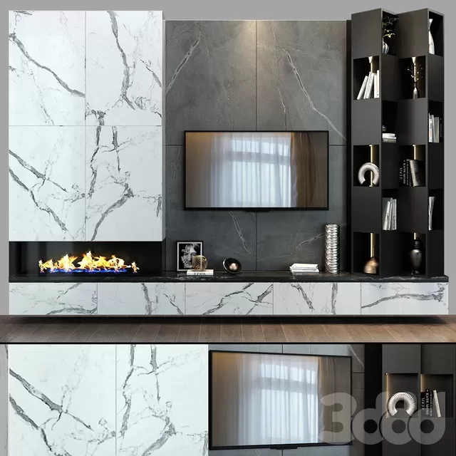 FURNITURE – TV WALL – 3D MODELS – FREE DOWNLOAD – 11954