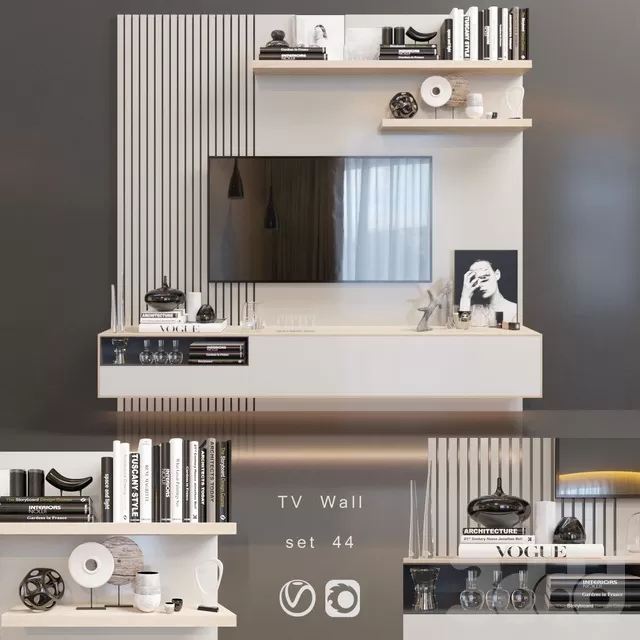 FURNITURE – TV WALL – 3D MODELS – FREE DOWNLOAD – 11955