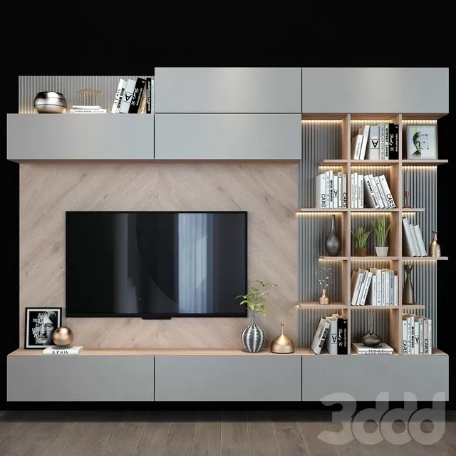 FURNITURE – TV WALL – 3D MODELS – FREE DOWNLOAD – 11958