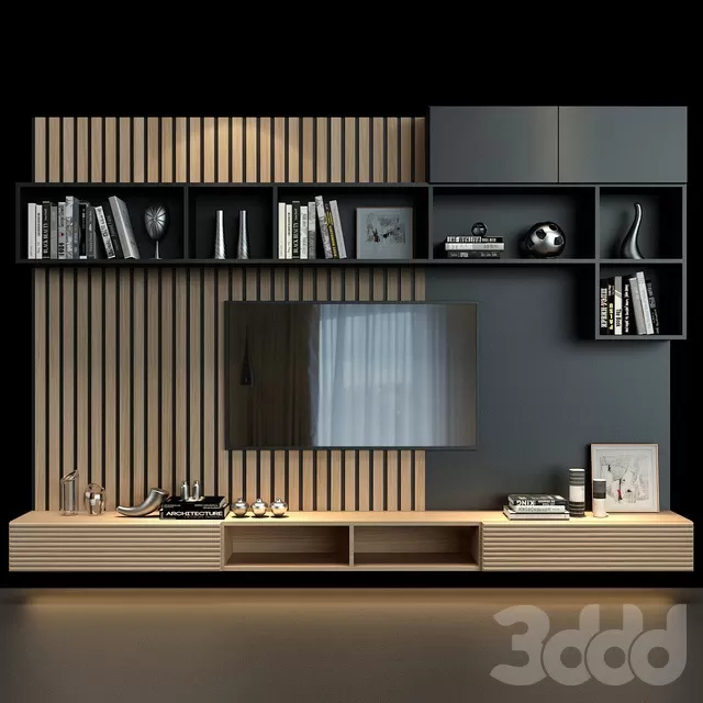 FURNITURE – TV WALL – 3D MODELS – FREE DOWNLOAD – 11960