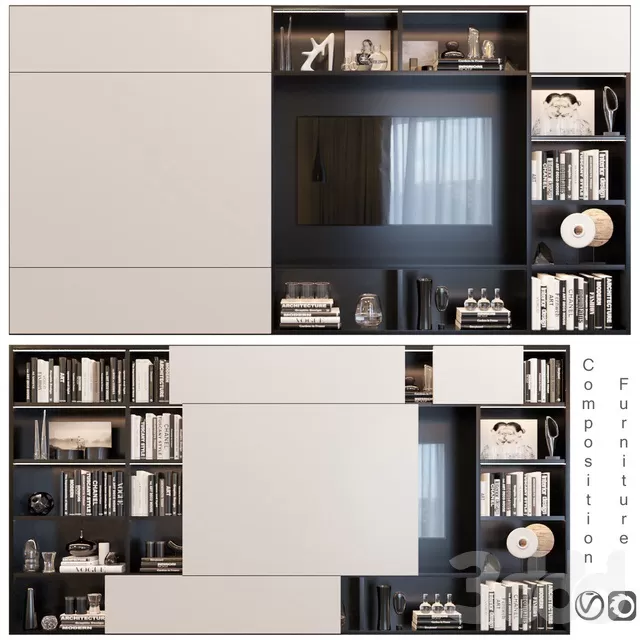 FURNITURE – TV WALL – 3D MODELS – FREE DOWNLOAD – 11961