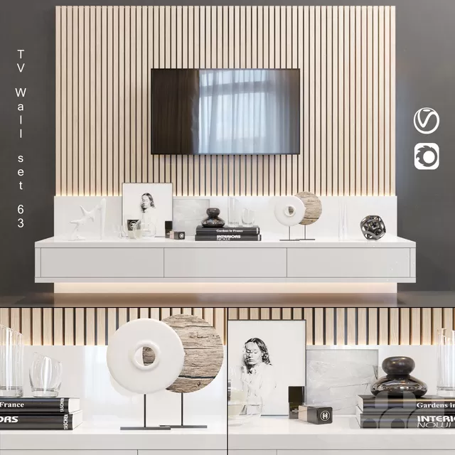 FURNITURE – TV WALL – 3D MODELS – FREE DOWNLOAD – 11962