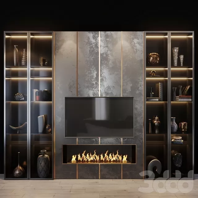 FURNITURE – TV WALL – 3D MODELS – FREE DOWNLOAD – 11968