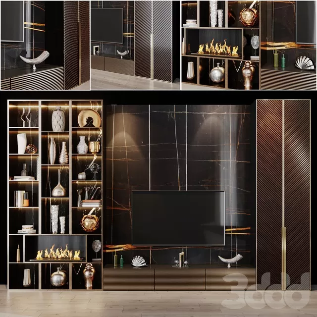 FURNITURE – TV WALL – 3D MODELS – FREE DOWNLOAD – 11974