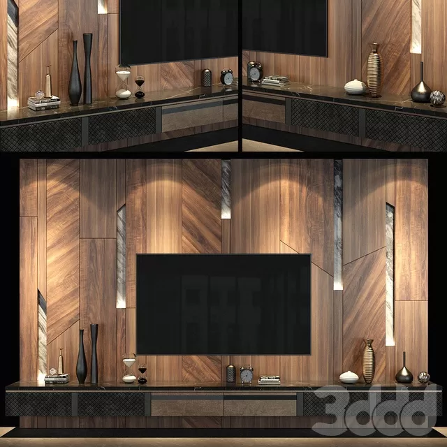 FURNITURE – TV WALL – 3D MODELS – FREE DOWNLOAD – 11976