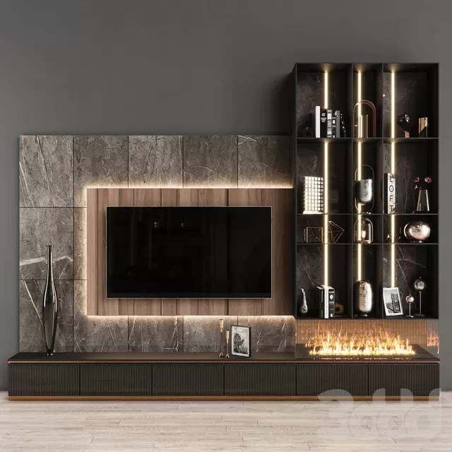 FURNITURE – TV WALL – 3D MODELS – FREE DOWNLOAD – 11981