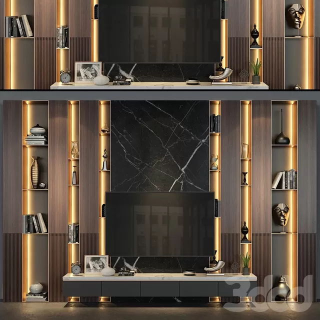 FURNITURE – TV WALL – 3D MODELS – FREE DOWNLOAD – 11982
