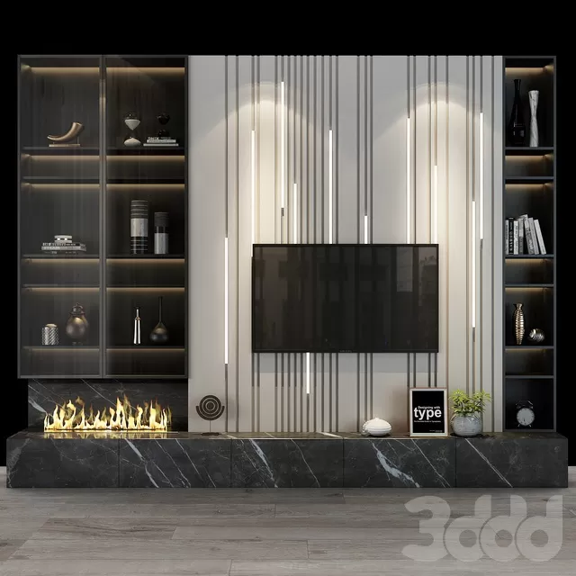 FURNITURE – TV WALL – 3D MODELS – FREE DOWNLOAD – 11991