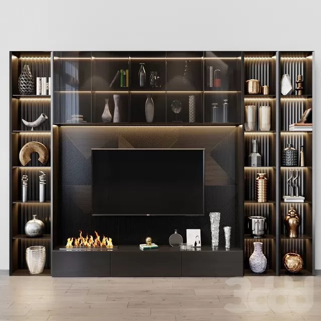 FURNITURE – TV WALL – 3D MODELS – FREE DOWNLOAD – 11992