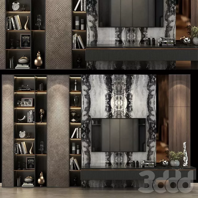 FURNITURE – TV WALL – 3D MODELS – FREE DOWNLOAD – 11993