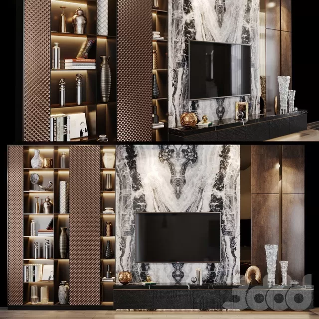 FURNITURE – TV WALL – 3D MODELS – FREE DOWNLOAD – 11996