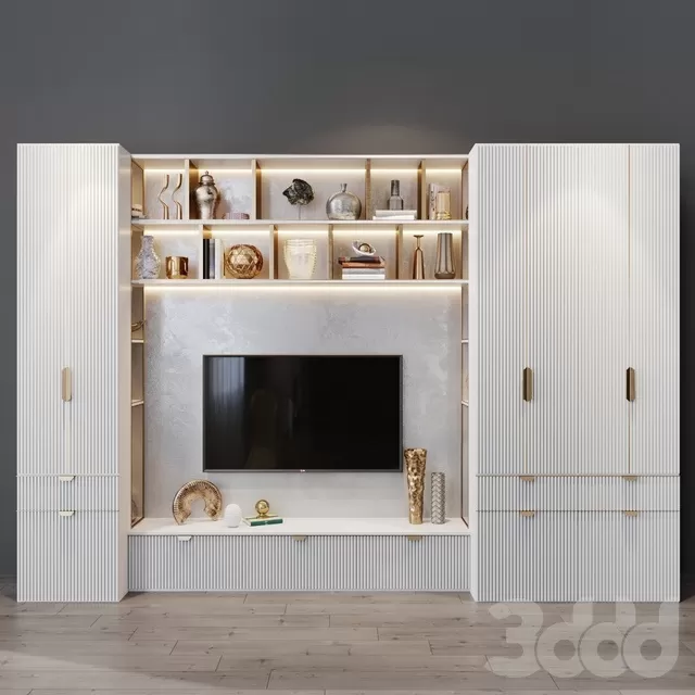 FURNITURE – TV WALL – 3D MODELS – FREE DOWNLOAD – 11998
