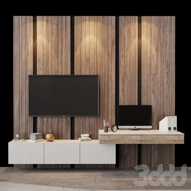 FURNITURE – TV WALL – 3D MODELS – FREE DOWNLOAD – 12001