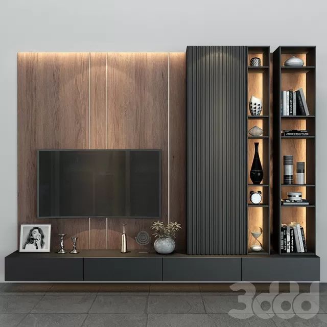 FURNITURE – TV WALL – 3D MODELS – FREE DOWNLOAD – 12009