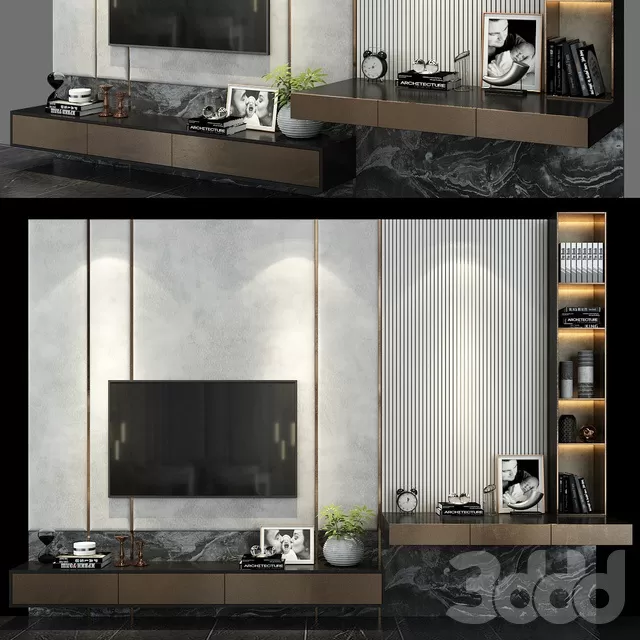 FURNITURE – TV WALL – 3D MODELS – FREE DOWNLOAD – 12011