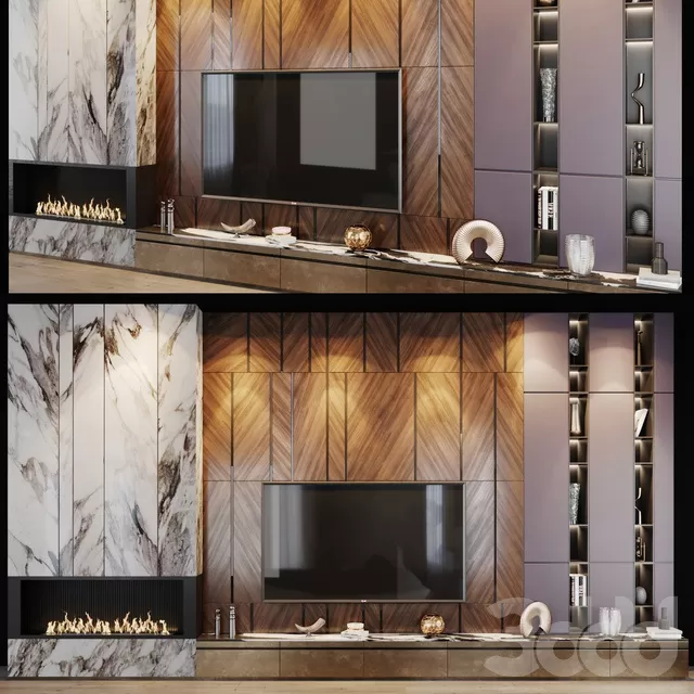 FURNITURE – TV WALL – 3D MODELS – FREE DOWNLOAD – 12012