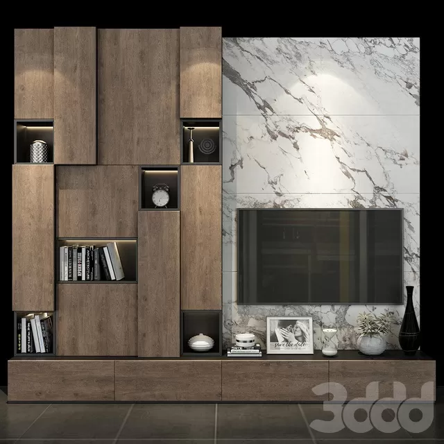 FURNITURE – TV WALL – 3D MODELS – FREE DOWNLOAD – 12015