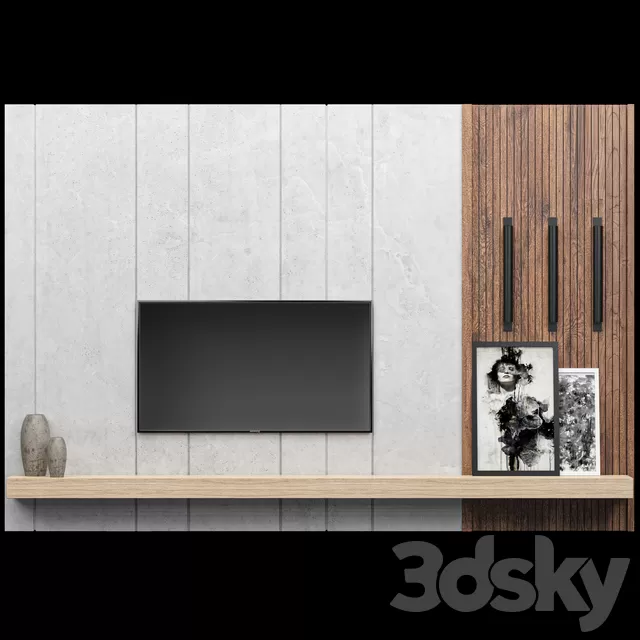 FURNITURE – TV WALL – 3D MODELS – FREE DOWNLOAD – 12018