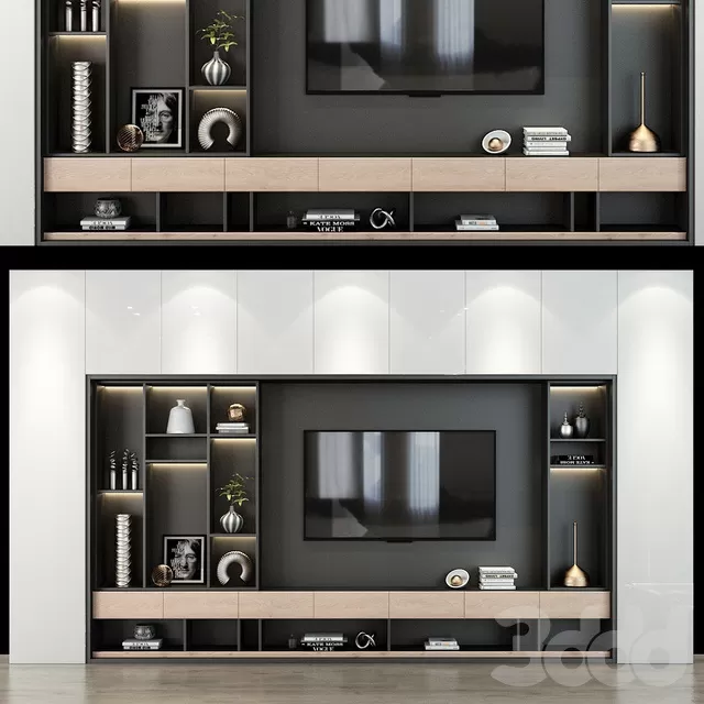 FURNITURE – TV WALL – 3D MODELS – FREE DOWNLOAD – 12023