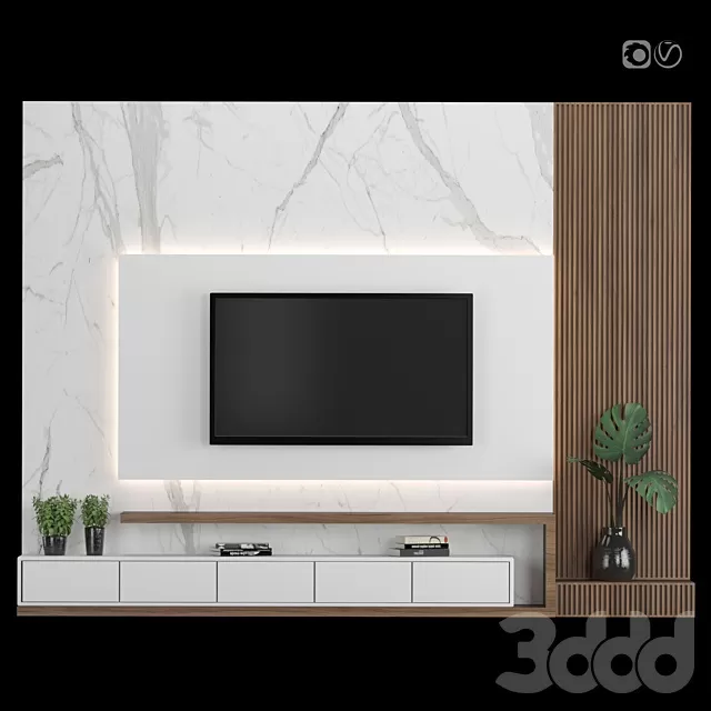 FURNITURE – TV WALL – 3D MODELS – FREE DOWNLOAD – 12039