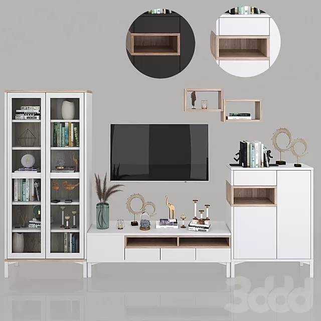 FURNITURE – TV WALL – 3D MODELS – FREE DOWNLOAD – 12041