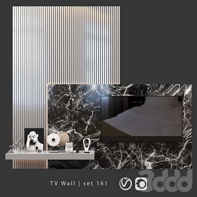 FURNITURE – TV WALL – 3D MODELS – FREE DOWNLOAD – 12046