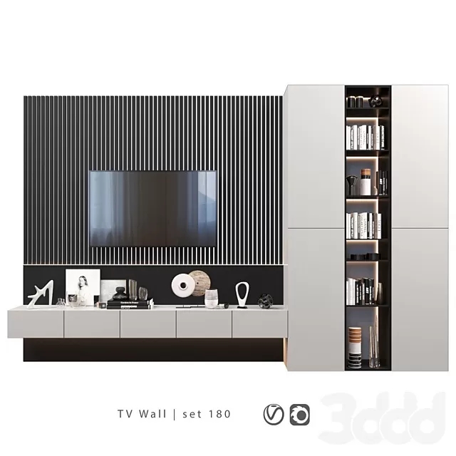 FURNITURE – TV WALL – 3D MODELS – FREE DOWNLOAD – 12049