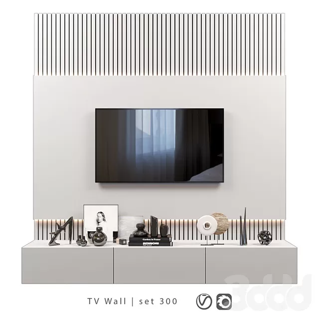 FURNITURE – TV WALL – 3D MODELS – FREE DOWNLOAD – 12067