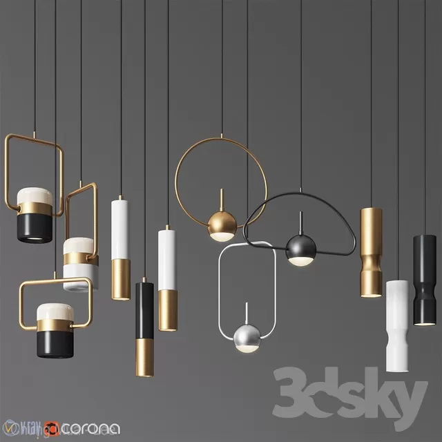 LIGHTING – PENDANT LIGHT – 3D MODELS – FREE DOWNLOAD – 13007