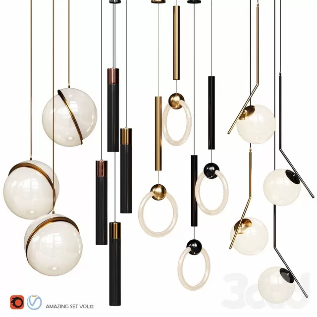LIGHTING – PENDANT LIGHT – 3D MODELS – FREE DOWNLOAD – 13084