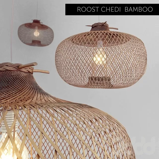 RATTAN – BAMBOO 3DMODELS – 022 – Bamboo Ceiling Lamp