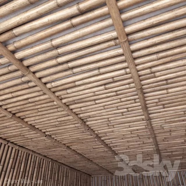 RATTAN – BAMBOO 3DMODELS – 023 – Bamboo ceiling