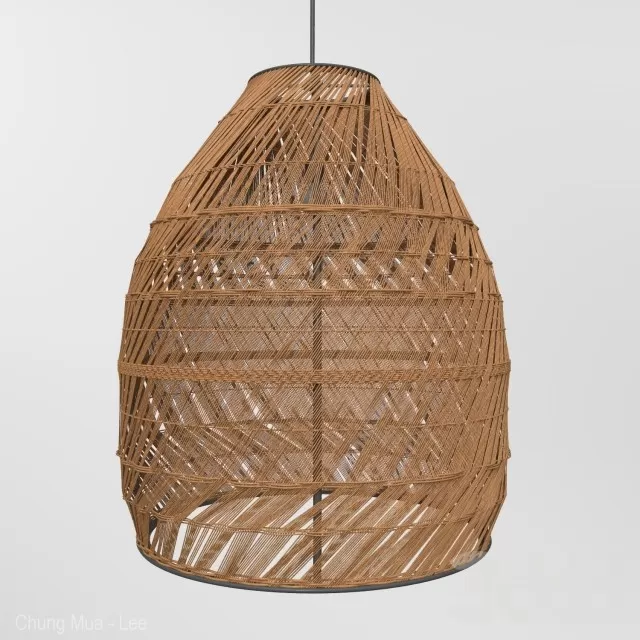 RATTAN – BAMBOO 3DMODELS – 028 – Lustra