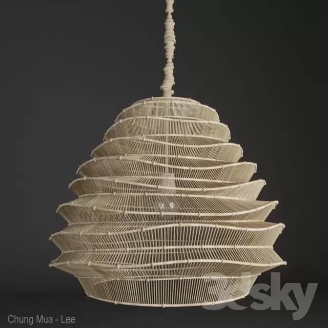 RATTAN – BAMBOO 3DMODELS – 032 – Roost Bamboo Cloud Chandelier