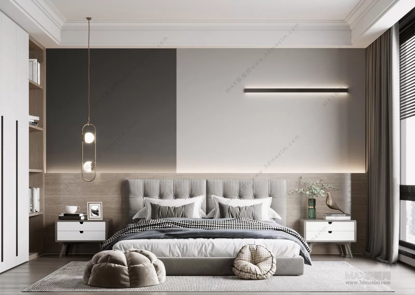 Bedroom Interior Design Nordic Design 007 3DSKY Decor Helper