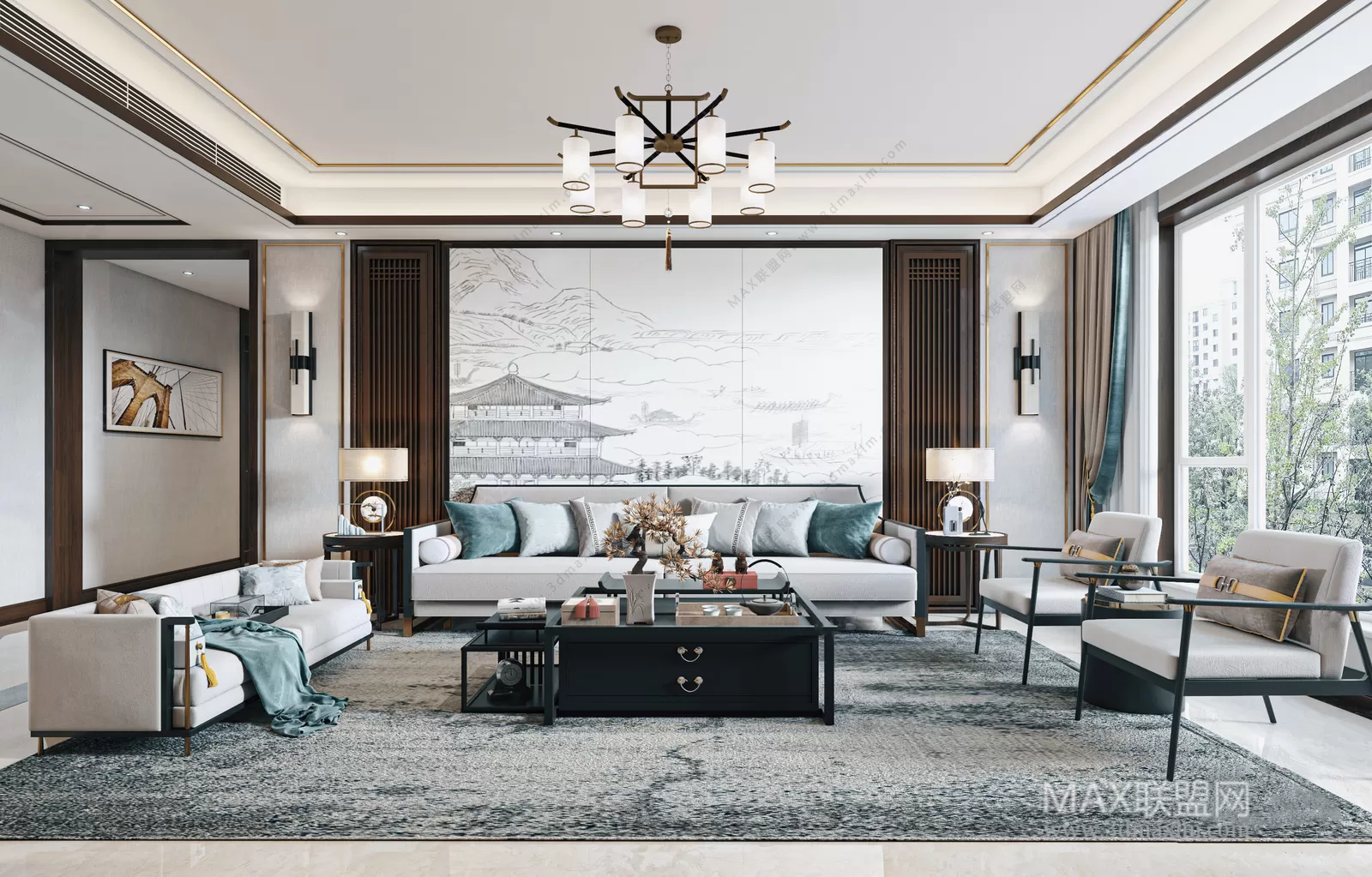 Living Room – Interior Design – Chinese Design – 002