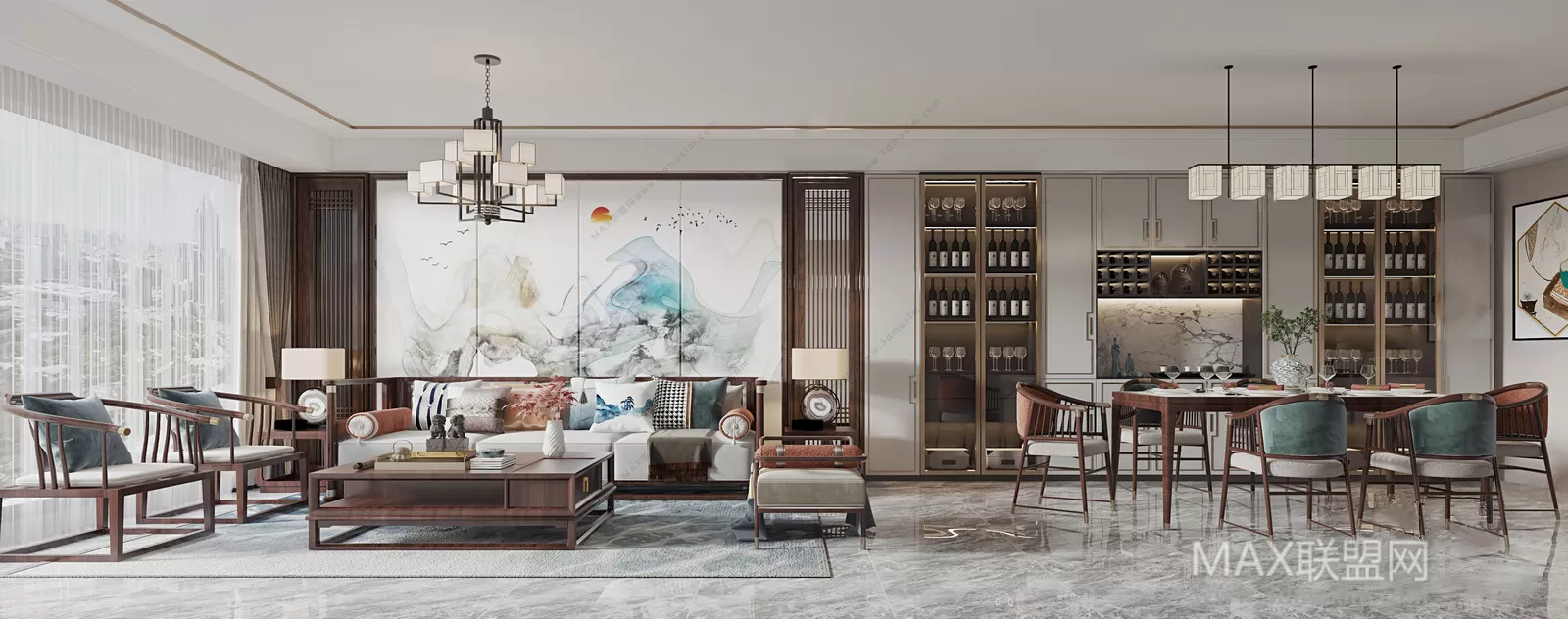Living Room – Interior Design – Chinese Design – 005