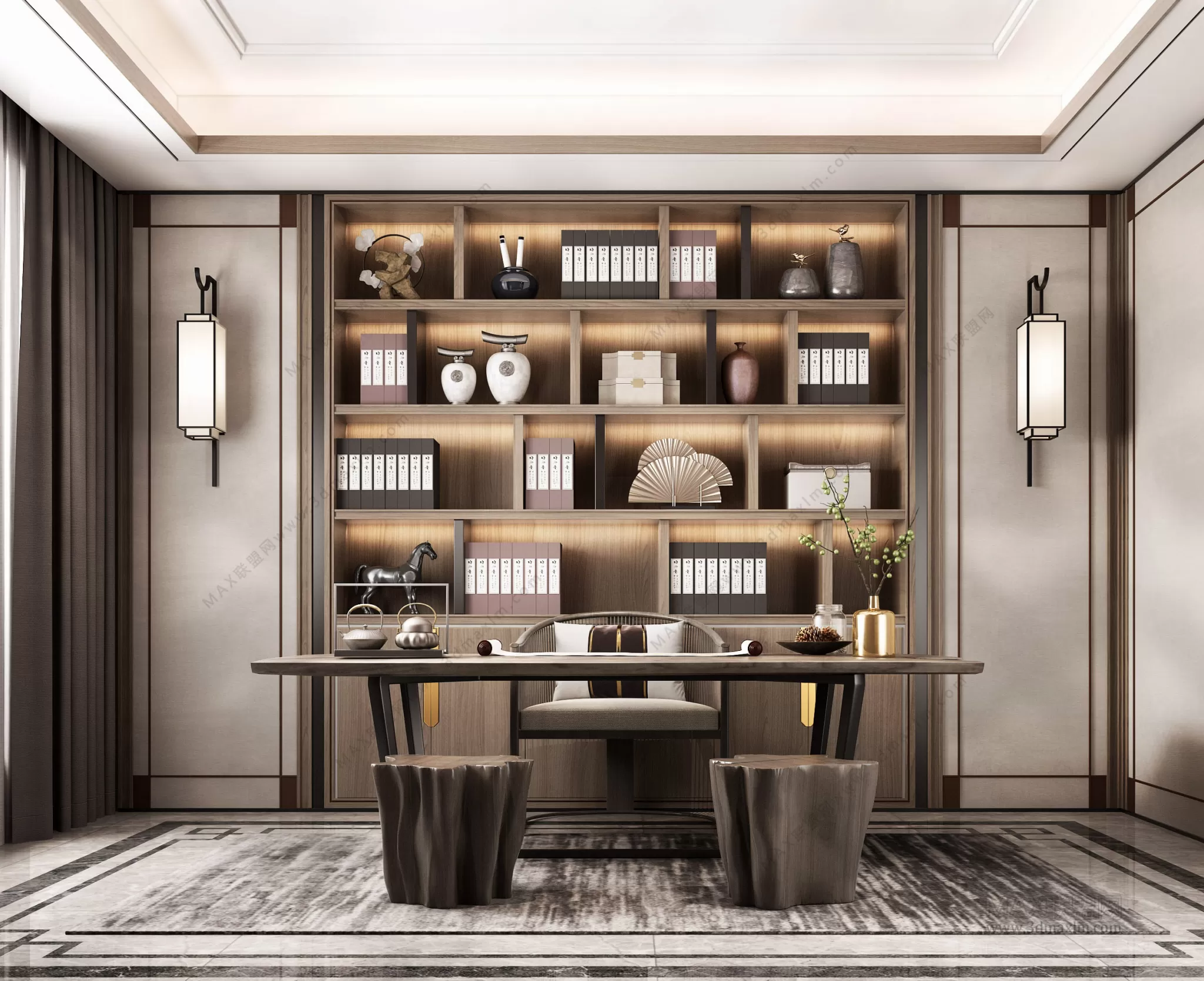 Home Office – Interior Design – Chinese Design – 010