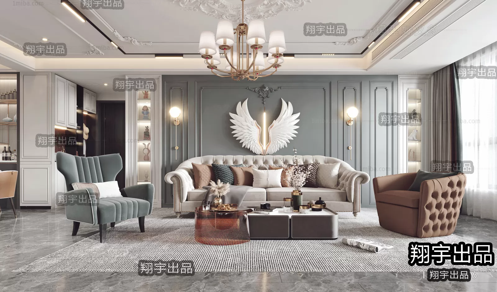 Living Room – European Design – 3D66 – 3D Scenes – 005