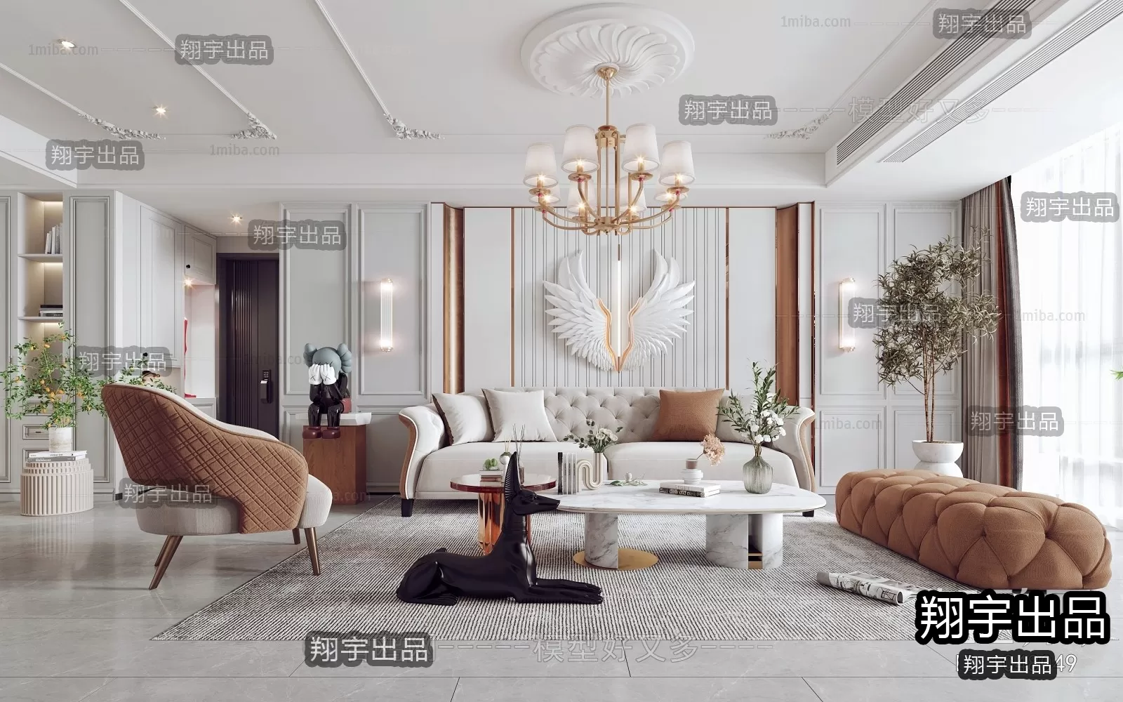 Living Room – European Design – 3D66 – 3D Scenes – 011